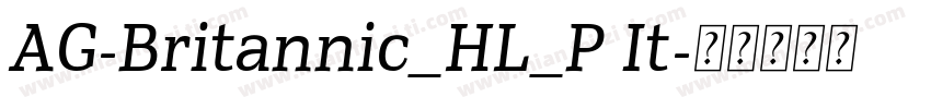 AG-Britannic_HL_P It字体转换